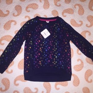 Girls Gymboree Sweatshirt Navy Sparkly Stars NEW